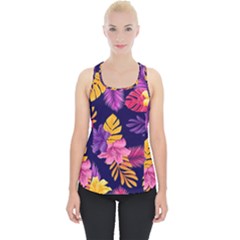 Tropical Pattern Piece Up Tank Top by Bangk1t