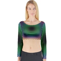 Abstract Patterns Long Sleeve Crop Top
