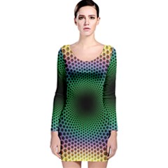 Abstract Patterns Long Sleeve Velvet Bodycon Dress by Bangk1t