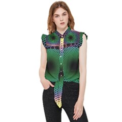 Abstract Patterns Frill Detail Shirt