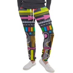 Pattern Geometric Abstract Colorful Arrow Line Circle Triangle Men s Jogger Sweatpants