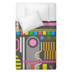 Pattern Geometric Abstract Colorful Arrow Line Circle Triangle Duvet Cover Double Side (single Size)