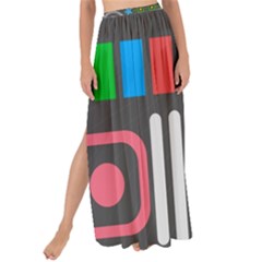 Pattern Geometric Abstract Colorful Arrow Line Circle Triangle Maxi Chiffon Tie-up Sarong