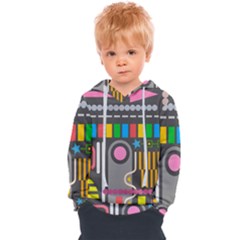 Pattern Geometric Abstract Colorful Arrow Line Circle Triangle Kids  Overhead Hoodie by Bangk1t