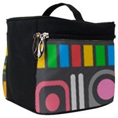 Pattern Geometric Abstract Colorful Arrow Line Circle Triangle Make Up Travel Bag (big) by Bangk1t