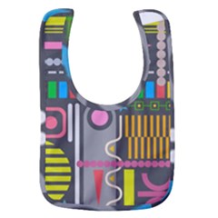 Pattern Geometric Abstract Colorful Arrow Line Circle Triangle Baby Bib