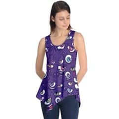 Eye Artwork Decor Eyes Pattern Purple Form Backgrounds Illustration Sleeveless Tunic