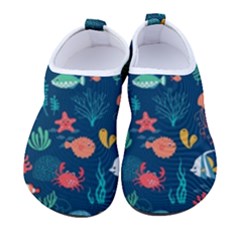 Variety Of Fish Illustration Turtle Jellyfish Art Texture Men s Sock-style Water Shoes