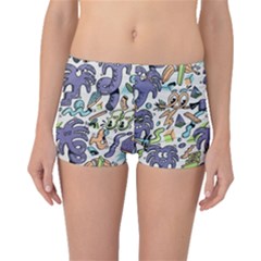 Purple Orange Green Blue Cartoon Boyleg Bikini Bottoms