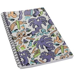 Purple Orange Green Blue Cartoon 5 5  X 8 5  Notebook