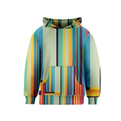 Colorful Rainbow Striped Pattern Stripes Background Kids  Pullover Hoodie by Bangk1t