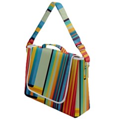 Colorful Rainbow Striped Pattern Stripes Background Box Up Messenger Bag by Bangk1t