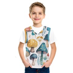 Mushroom Forest Fantasy Flower Nature Kids  Basketball Tank Top by Bangk1t