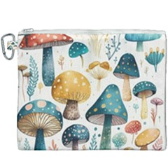 Mushroom Forest Fantasy Flower Nature Canvas Cosmetic Bag (xxxl)
