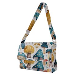 Mushroom Forest Fantasy Flower Nature Full Print Messenger Bag (m) by Bangk1t