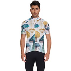 Mushroom Forest Fantasy Flower Nature Men s Short Sleeve Cycling Jersey by Bangk1t