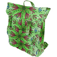 Flower Mandala Art Drawing Spring Background Buckle Up Backpack