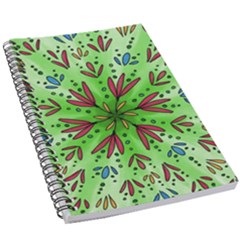 Flower Mandala Art Drawing Spring Background 5 5  X 8 5  Notebook