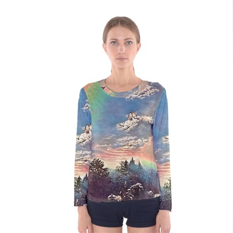 Abstract Art Psychedelic Arts Experimental Women s Long Sleeve Tee by Bangk1t