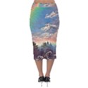 Abstract Art Psychedelic Arts Experimental Velvet Midi Pencil Skirt View2