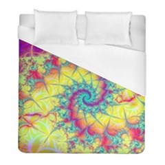 Fractal Spiral Abstract Background Vortex Yellow Duvet Cover (full/ Double Size)