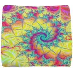 Fractal Spiral Abstract Background Vortex Yellow Seat Cushion by Bangk1t