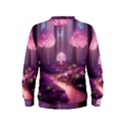 Trees Forest Landscape Nature Neon Kids  Sweatshirt View2