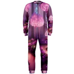 Trees Forest Landscape Nature Neon Onepiece Jumpsuit (men)