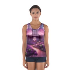 Trees Forest Landscape Nature Neon Sport Tank Top  by Bangk1t