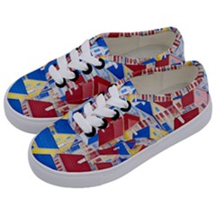 City Houses Cute Drawing Landscape Village Kids  Classic Low Top Sneakers by Bangk1t