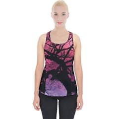 Trees Silhouette Sky Clouds Sunset Piece Up Tank Top by Bangk1t