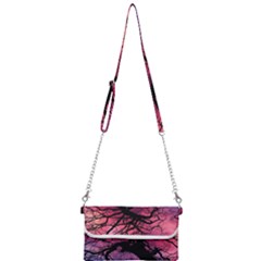 Trees Silhouette Sky Clouds Sunset Mini Crossbody Handbag by Bangk1t