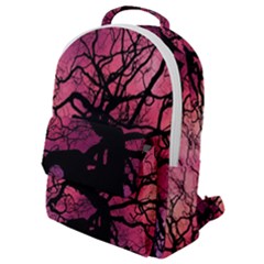 Trees Silhouette Sky Clouds Sunset Flap Pocket Backpack (small) by Bangk1t