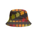 Autumn Fall Leaves Season Background Glitter Art Inside Out Bucket Hat (Kids) View1