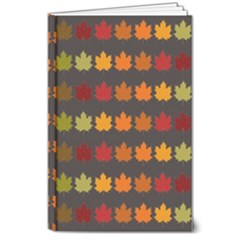 Autumn Fall Leaves Season Background Glitter Art 8  X 10  Hardcover Notebook by Bangk1t