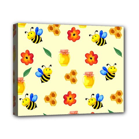 Seamless Background Honey Bee Wallpaper Texture Canvas 10  X 8  (stretched)