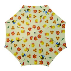 Seamless Background Honey Bee Wallpaper Texture Golf Umbrellas by Bangk1t