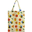 Seamless Background Honey Bee Wallpaper Texture Zipper Classic Tote Bag View1