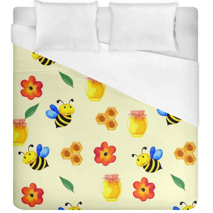 Seamless Background Honey Bee Wallpaper Texture Duvet Cover (King Size)