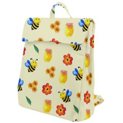 Seamless Background Honey Bee Wallpaper Texture Flap Top Backpack