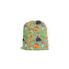 Autumn Seamless Background Leaves Wallpaper Texture Drawstring Pouch (xs) by Bangk1t