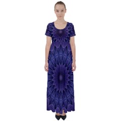 Shape Geometric Symmetrical Symmetry Wallpaper High Waist Short Sleeve Maxi Dress