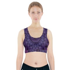 Shape Geometric Symmetrical Symmetry Wallpaper Sports Bra With Pocket