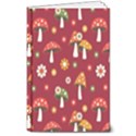 Woodland Mushroom And Daisy Seamless Pattern On Red Backgrounds 8  x 10  Hardcover Notebook View1