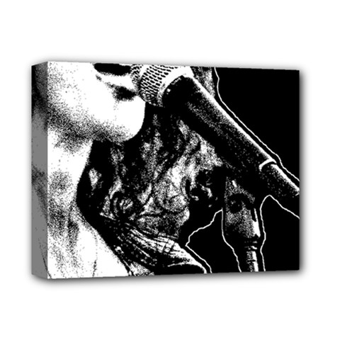 Ink And Echoes: Black And White Graphic Deluxe Canvas 14  X 11  (stretched) by dflcprintsclothing