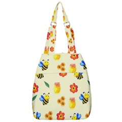 Seamless Background Honey Bee Center Zip Backpack by Amaryn4rt
