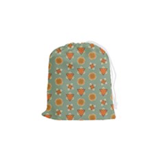 Floral Pattern Drawstring Pouch (small)