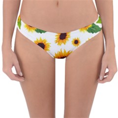 Sunflower Flower Seamless Reversible Hipster Bikini Bottoms by Amaryn4rt