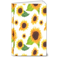 Sunflower Flower Seamless 8  X 10  Hardcover Notebook