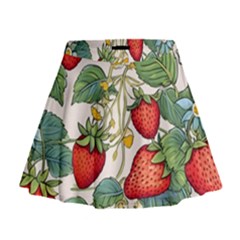 Strawberry Fruit Mini Flare Skirt